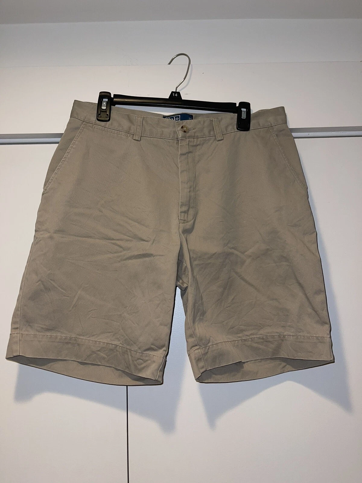 Men's Polo Ralph Lauren Prospect Chino Shorts Khaki Beige Size 33 Inch