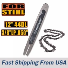 3/8" LP .050" 12inch" 44DL Chain Bar For Stihl MS200 MS200T 020T MS170 Chainsaw