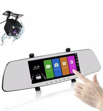 Mirror Dash Camera 7 Inch 1080P HD Screen 170 Wide Ange Dual Lens Rearview Dash