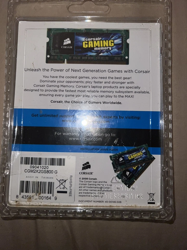 Corsair 2 GB DDR2 SODIMM 800MHZ Gaming Memory (CGM2X2GS800) - Image 2 of 3