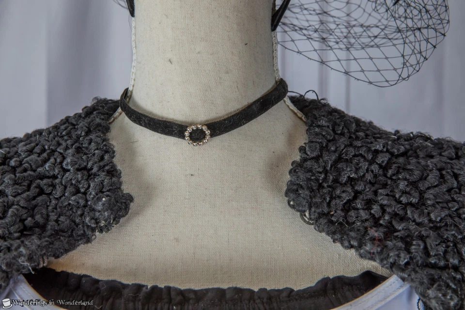 Fantasia steampunk preta prata grande feminina festival burlesco Halloween - Imagem 3 de 4