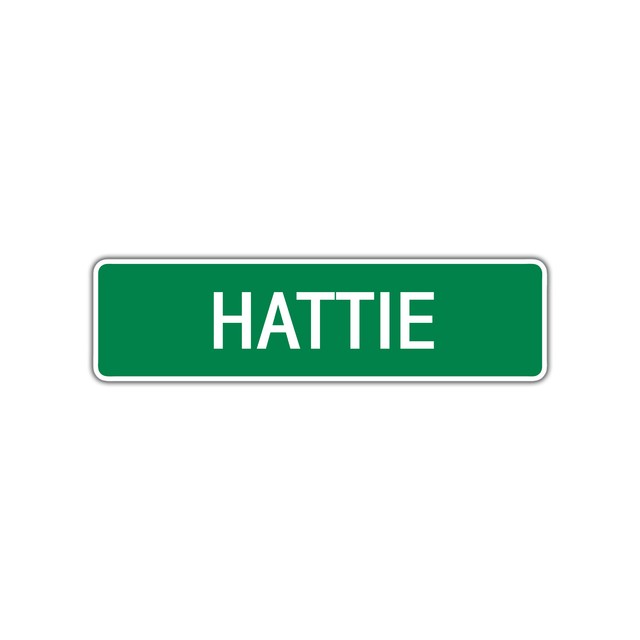 Hattie Girls Name Letter Printed Label Art Decor Novelty Aluminum Metal