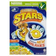 Nestle Honey Stars Breakfast Cereal Whole Grain Vitamin Mineral 300g 2 Pack Twin