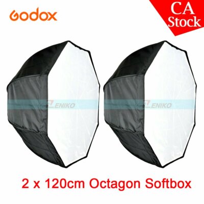 2PCS Godox 47'' 120cm Octagon Umbrella Softbox for Strobe Studio Flash Monolight
