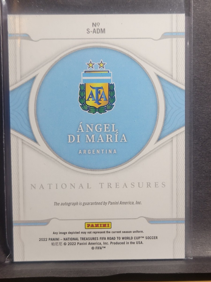 ANGEL DI MARIA 2022 PANINI NATIONAL TREASURES WORLD CUP AUTO