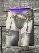 Fredericks of Hollywood Leg Ware Scalloped Lace Thigh High Stockings Size M