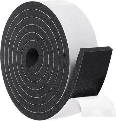 Foam Weather Stripping Adhesive 2 Inch Wide X 3/8 Inch Thick, Door Jamb Weather 