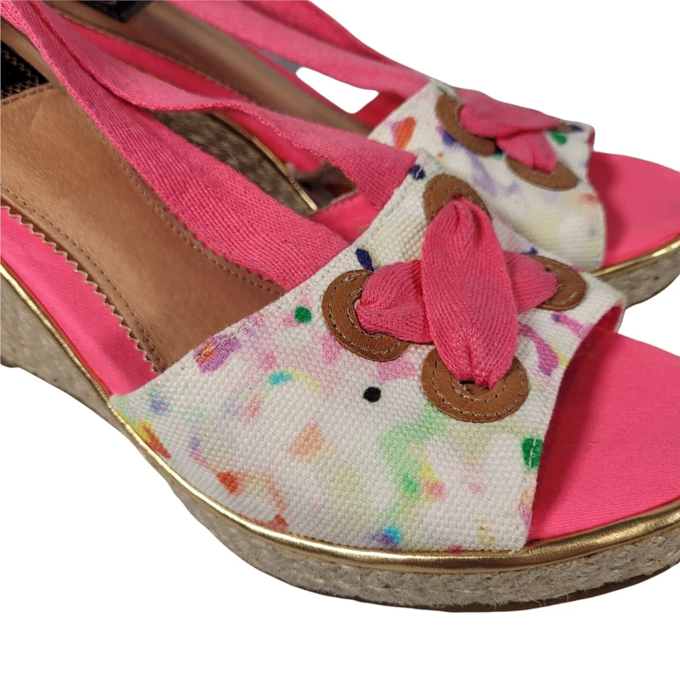 Sandalias alpargata Milly for Sperry 8 Top-Sider Barbiecore plataforma cuña rosa Foto 3 de 4