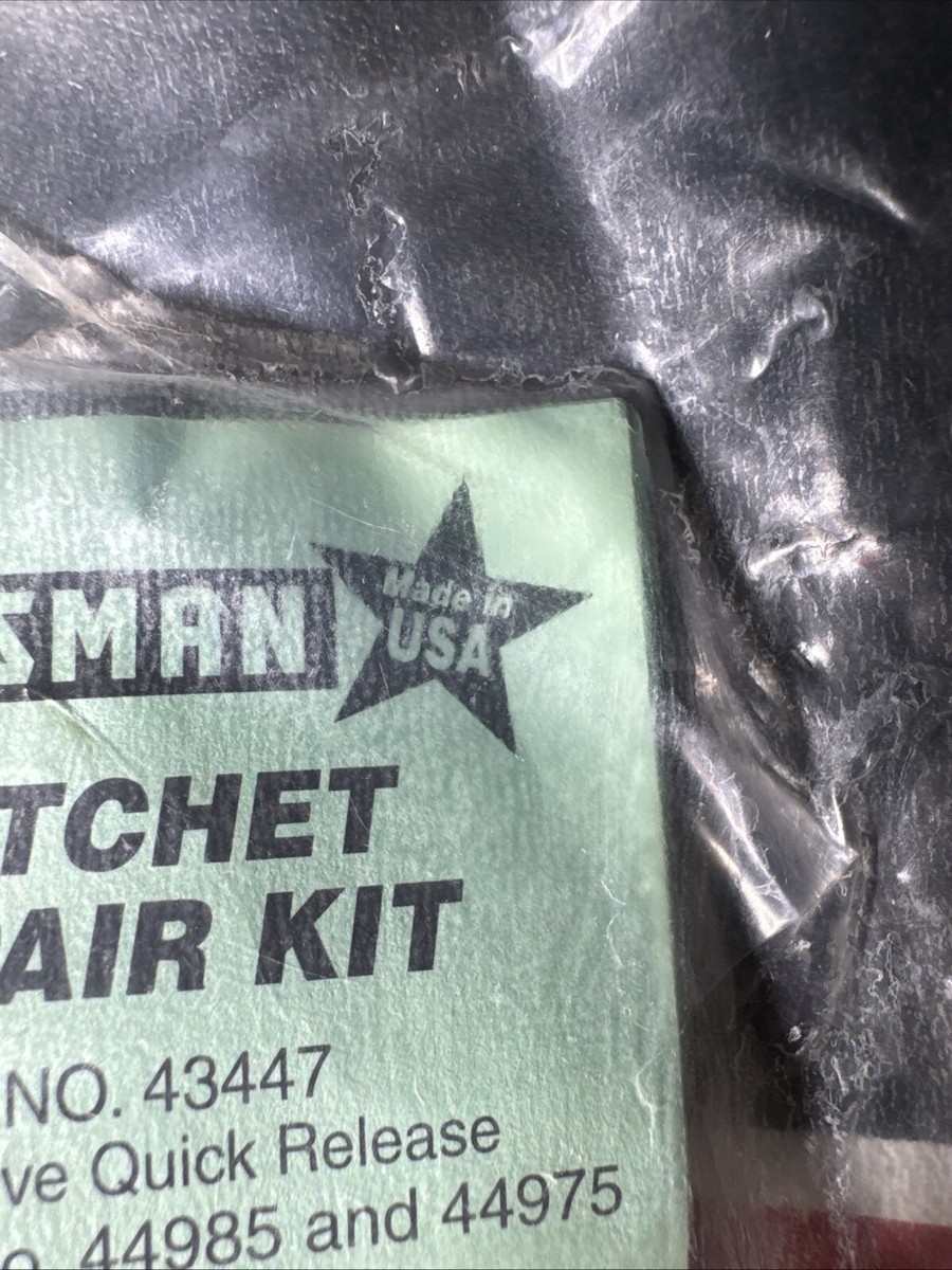 Sears Craftsman USA Nos 1/2” Drive Ratchet Repair Kit 43447 For