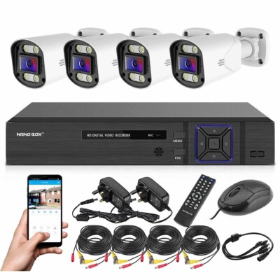 CCTV CAMERA SECURITY SYSTEM KIT 1080P HD 4CH DVR HOME OUTDOOR WITH