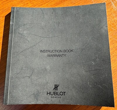 HUBLOT Watch Combined INSTRUCTION WARRANTY BOOKLET ** BUY IT
