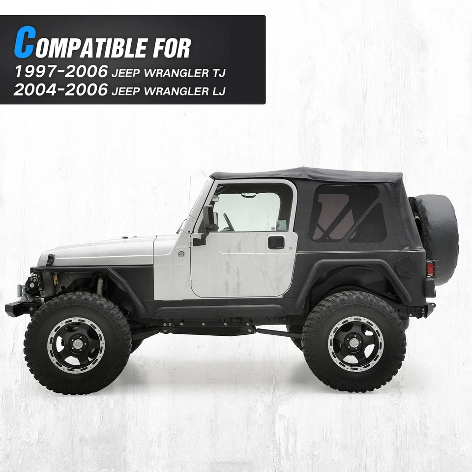 Flat Front & Rear Fender Flares For 1997-2006 Jeep Wrangler TJ & 2004-2006 LJ - Image 2 of 4