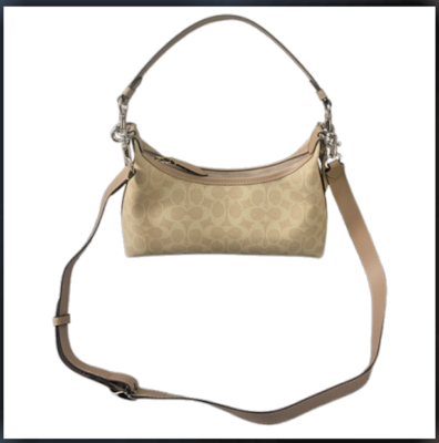 COACH CAM26 Juliet Shoulder Bag 25 Signature Canvas Khaki Beije