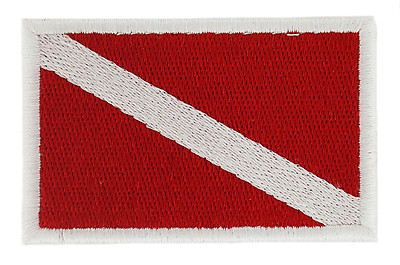 SCUBA DIVING DIVER DIVE FLAG PATCH patches backpack BADGE IRON ON ...
