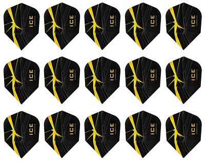 5 Sets Harrows ICE Recut Standard Dart Flights - Ships w/ Tracking - Gold