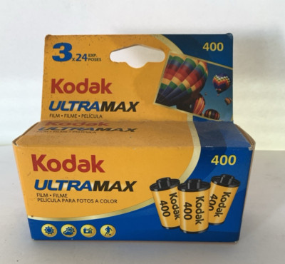 3 pack Kodak UltraMax 400 Color Negative Film 35mm Roll Film 24 Exposures 5/2020