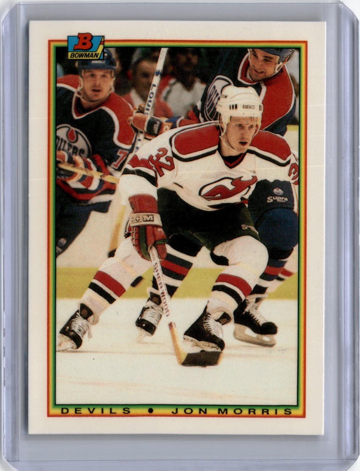 1990-91 Bowman Tiffany Jon Morris New Jersey Devils #84 RC Hockey