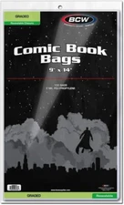 100 BCW Resealable Bags For Graded Comic Books 2 Mil Acid Free 9x14 Safe Storage