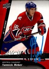 Yannick Weber - Signed 2009-10 Upper Deck Young Guns Rookie Card #220