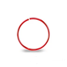 Nose Hoop Split Ring Annealed 20 Gauge 1/2" Titanium IP Red 