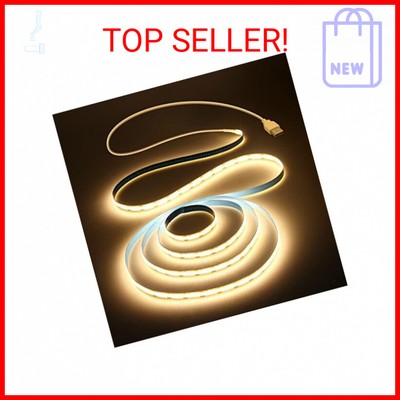 Aclorol USB COB LED Strip Lights Warm White Led TV Backlight 5V 1M 3.28FT 320Led