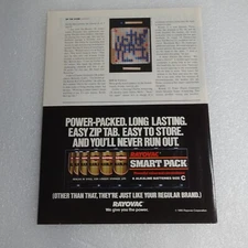 Vintage Print Ad Rayovac Smart Pack Batteries Sports Illustrated Nov 18, 1985