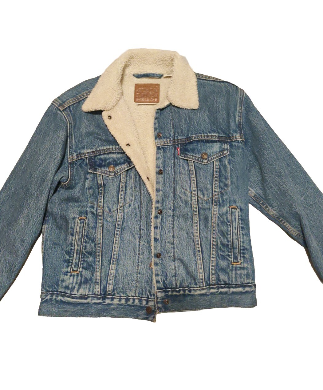 Denim Sherpa Jacket Women Levi's Women's Premium All Over Sherpa