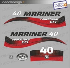 Adesivi motore marino fuoribordo Mariner 40 cv four stroke EFI barca sticker