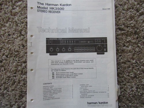 HARMAN KARDON HK3500 INTERNATIONAL 
