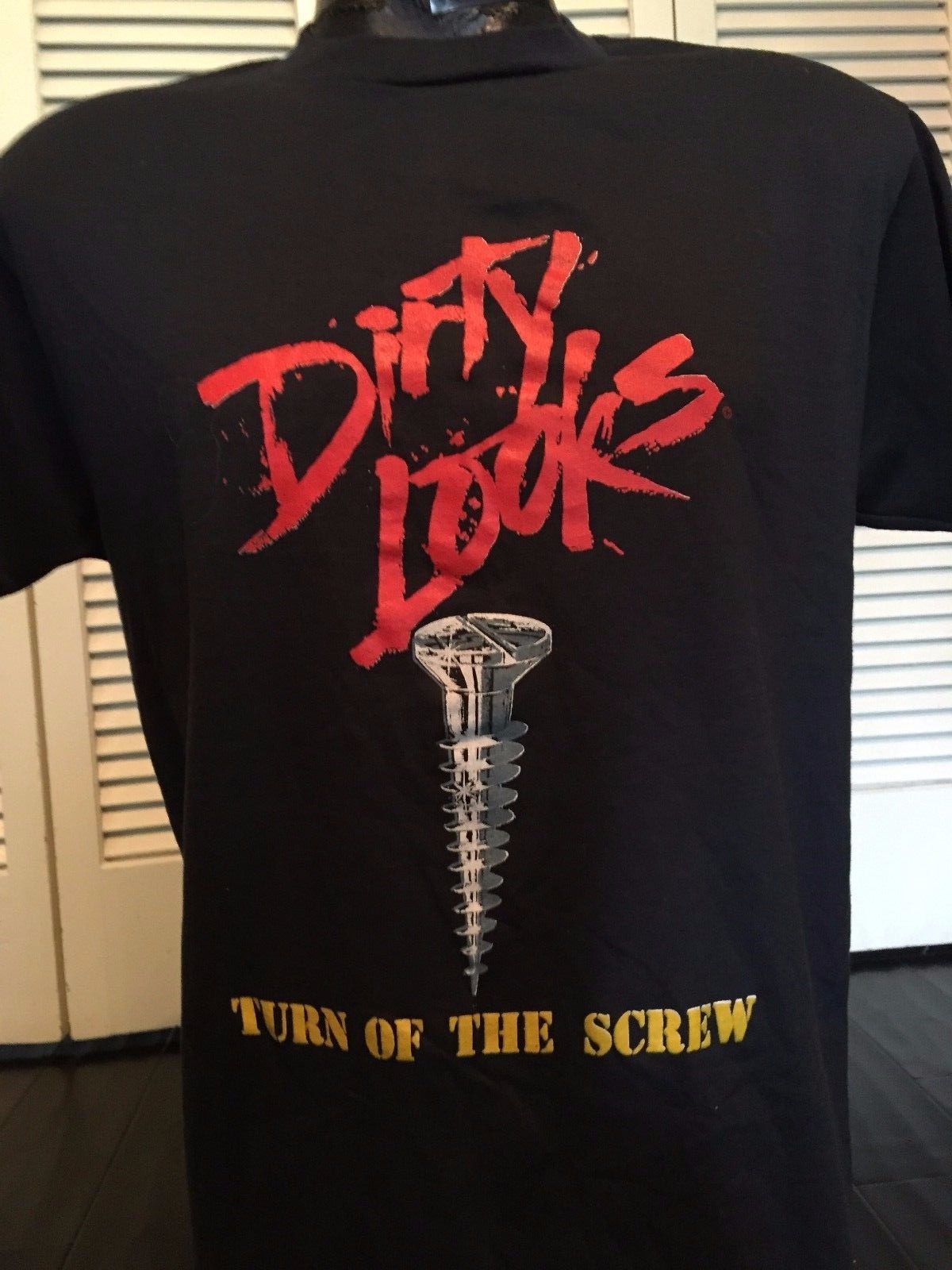 Rare Vintage Dirty Looks Turn The Screw Tour Shirt Size Medium / Large