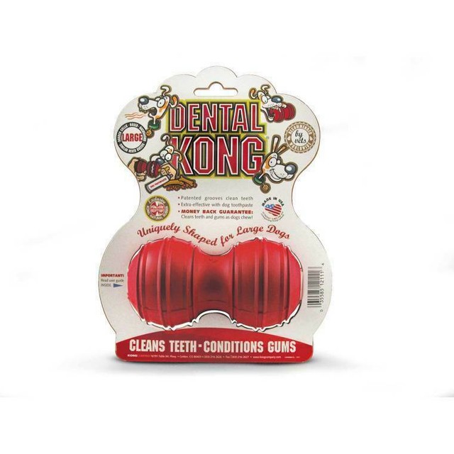 Kong Classic Dental Dog Toy with Rope, Cleans Teeth & Conditions Gums