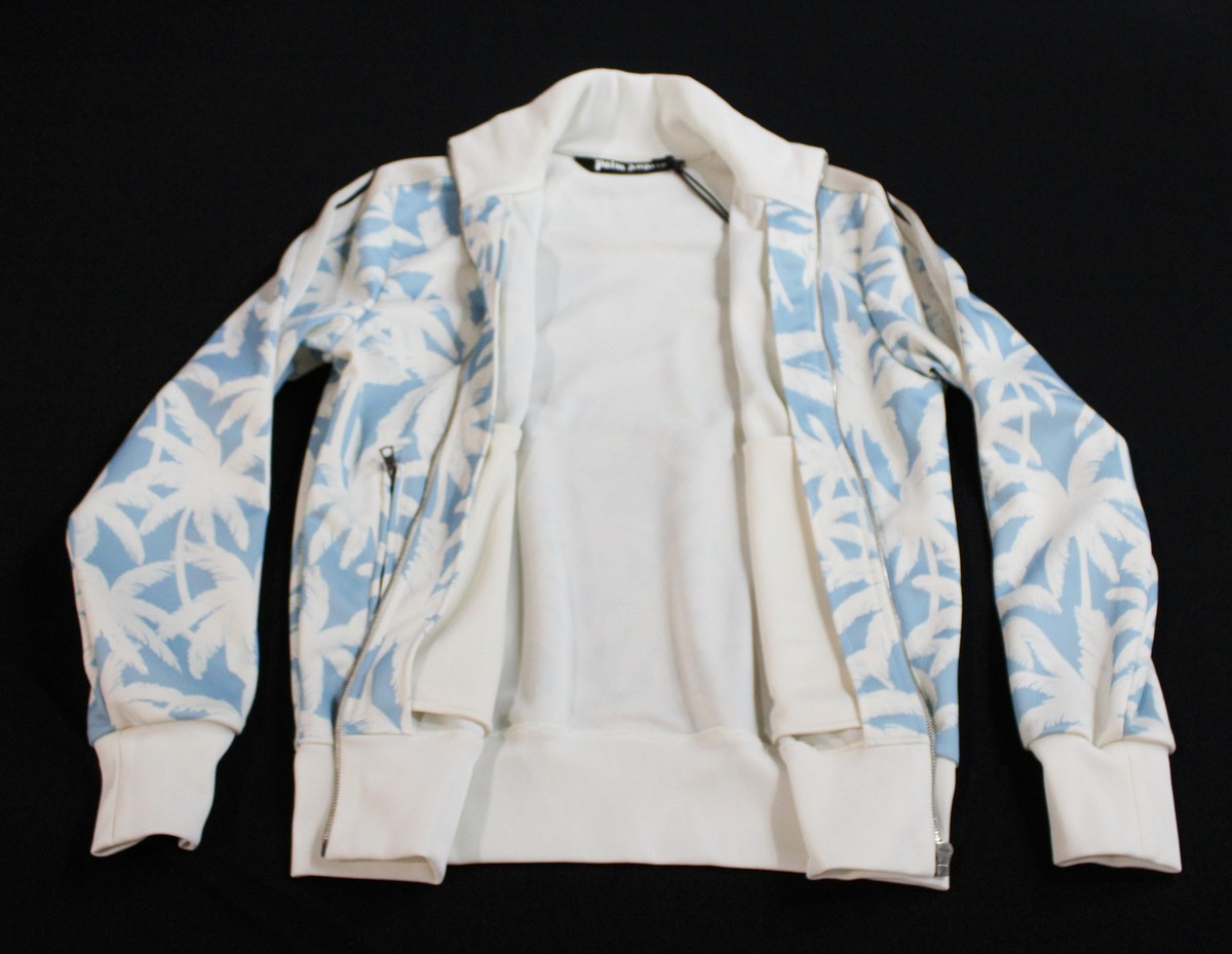 Palm Angels Men's Palms Allover Track Jacket CD4 Light Blue/Off