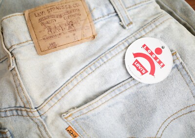 NWT Vintage Levi's 560 Student Orange Tab White Denim Jeans W27