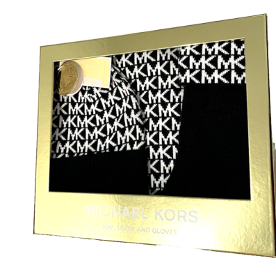 Michael Kors Hat, Scarf &Gloves Gift Set of 3pcs?❤️Black  display picture 2