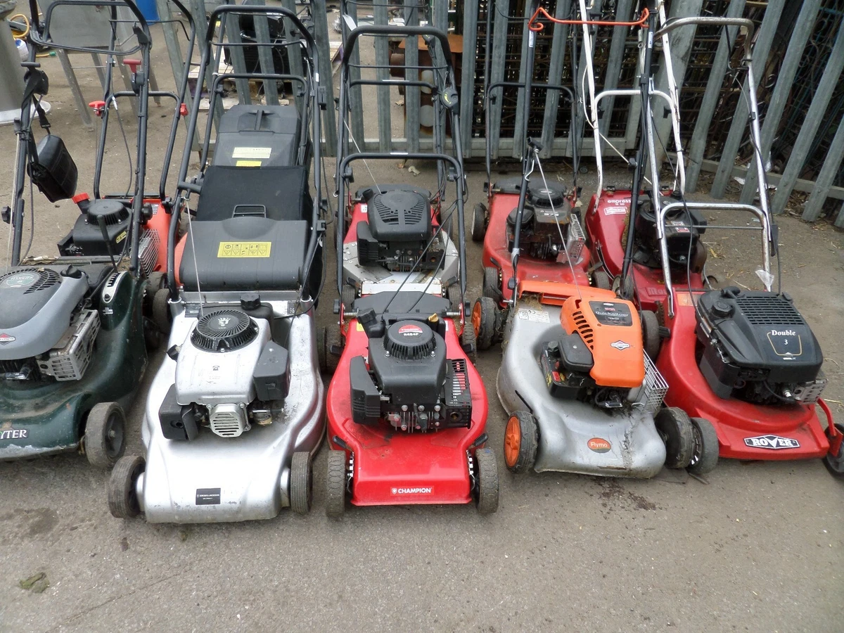 PETROL LAWN MOWERS JOB LOT OF 10 EXPORT WE SELL GOOD SINGLE MOWERS