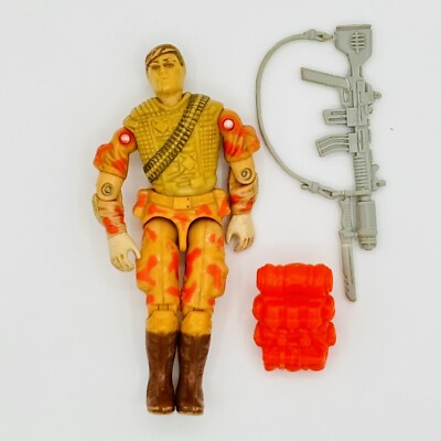 GI Joe Spearhead w/ Gun & Rucksack 1988 3.75'' Vintage Action Figure Hasbro ARAH