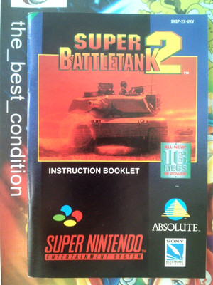 Manual SUPER BATTLETANK 2  9.5/10  PAL UK 100%O SNES SUPER NINTENDO  