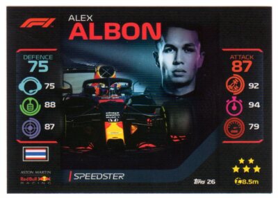 Topps Turbo Attax TCG F1 #26 Alex Albon Speedster Aston Martin