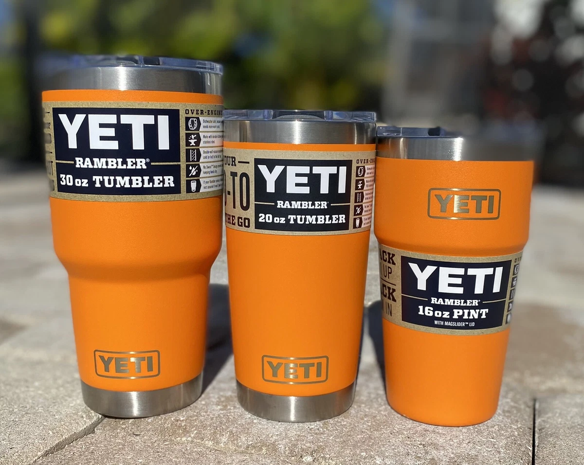 YETI Rambler 30-fl oz Stainless Steel Tumbler with MagSlider Lid, King Crab  Orange at