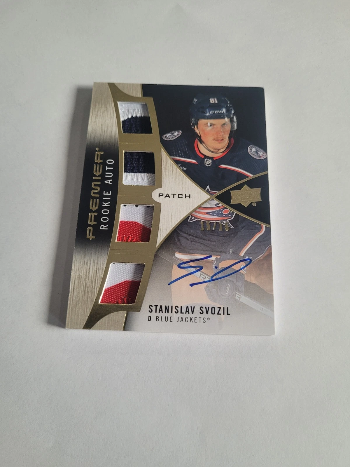2023-24 Upper Deck Premier Stanislav Svozil Rookie Quad Patch Auto #pra-ss 15/15