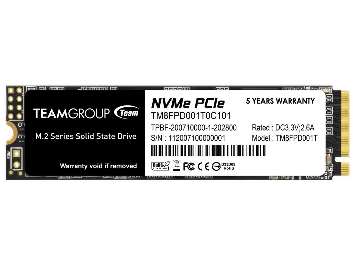 Team Group MP33 PRO M.2 2280 1TB PCIe 3.0 x4 with NVMe 1.3 3D NAND