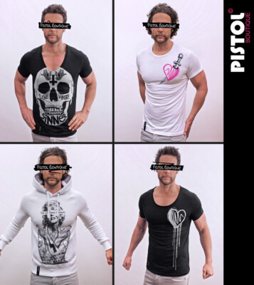 Pistol Boutique da uomo bianco Graffiti Words Sunglasses Girl Pistol Boutique da uomo bianco Graffiti Words Sunglasses Girl