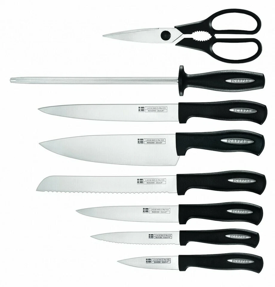 Scanpan Microsharp 9 Piece Kitchen Knife Block Set 9pc - Image 2 of 2