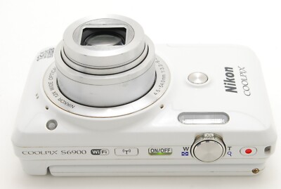 EXC+5 in Box] Nikon COOLPIX S6900 White 16.0MP Digital
