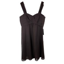 NWT Ann Taylor Women's Size 12 Brown 100% Silk Sleeveless Evening Dress $185