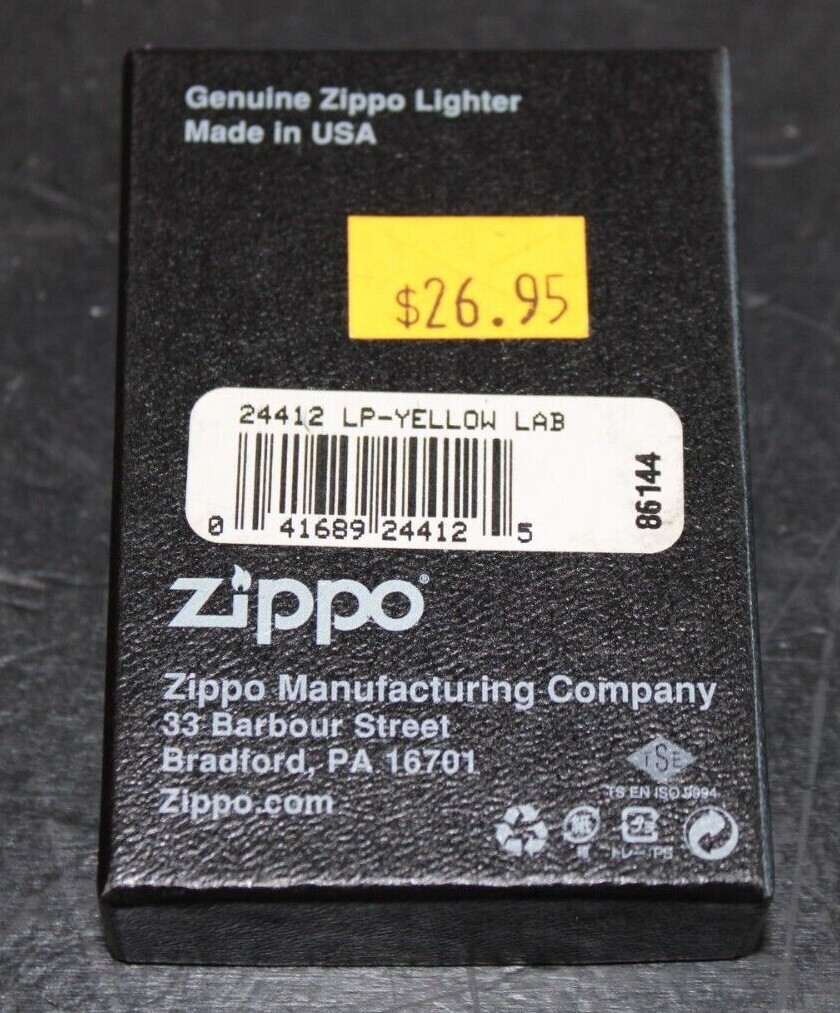 Yellow Lab Satin Chrome Zippo Lighter for sale online eBay