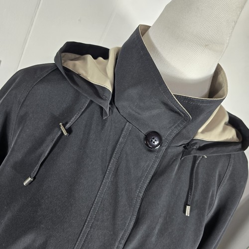 Gallery Wms M Black Removable Hood Zip Out Lining Jacket Coat B34 - Picture 11 of 24