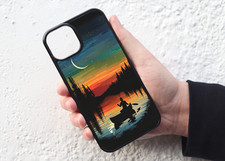 Beautiful Rowing Boat Sunset Night Sky Style Design Mobile Phone Case Cover