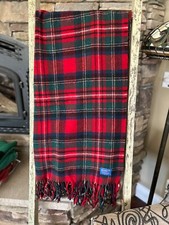 Vintage PENDLETON Robe In A Bag 52x70 Inch Highland Motor Plaid Wool Blanket