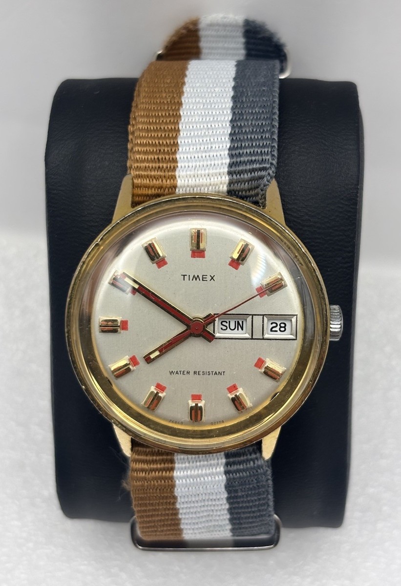 Timex Marlin Men's Watch 70's Vintage Day/Date Manual Wind | eBay